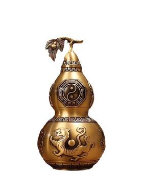 铜口芦FLR摆件四神兽葫芦开大号客厅玄关送办公室家居装饰葫长辈
