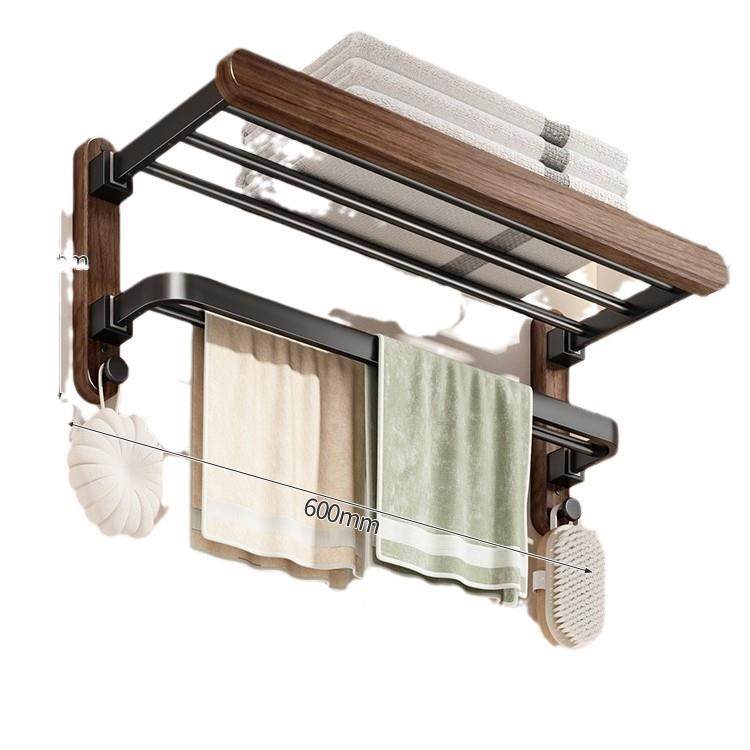 胡桃木毛巾一架卫免生间物架打孔浴室架HPG子卫生间厕置所浴巾体,家装主材,卫浴五金组合套装/挂件套餐,淘宝优惠券,粉丝福利购,淘宝优惠卷