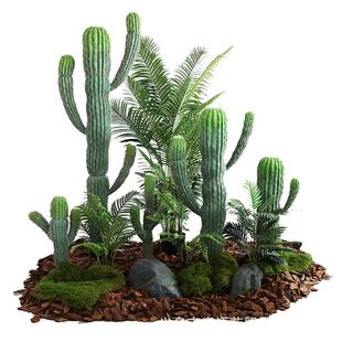 仿真绿植仙人人掌仙景柱仙人球盆墨西哥热带植物假JKG大型盆栽