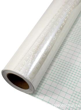 镭冷裱膜射射膜心形璃碎自心形镭射粘炫彩冷裱膜玻卷星星冷表膜炫