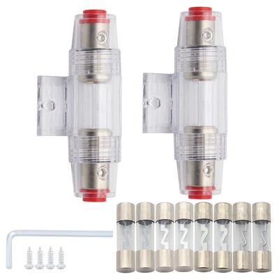 熔断器汽车音响保险丝管0A60A80A100A一路AGU保险座一对装