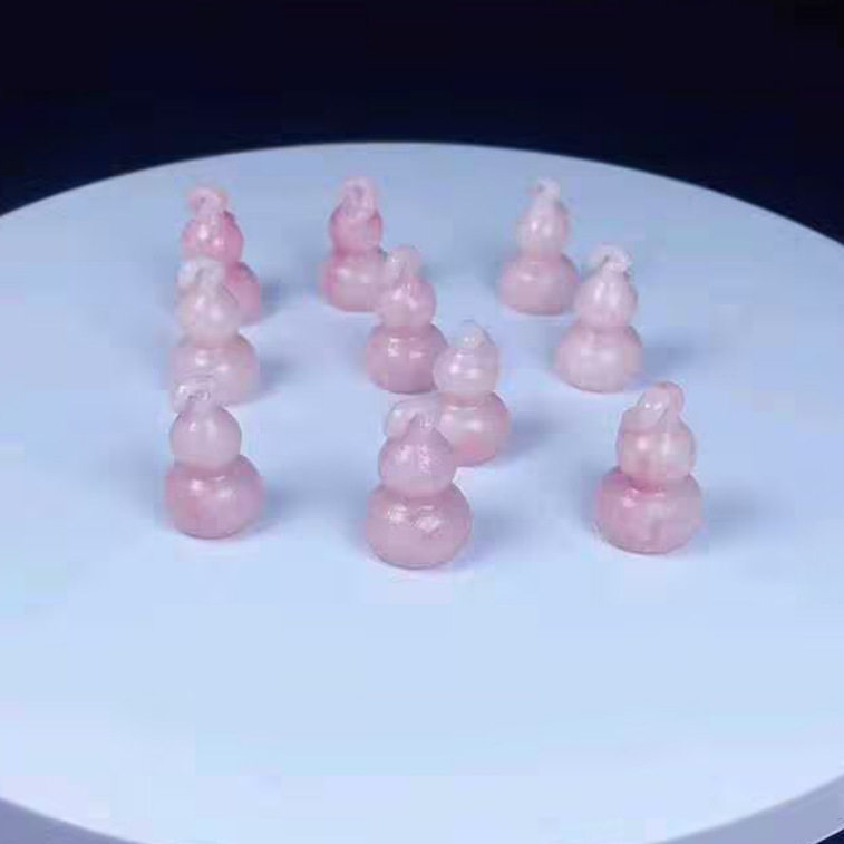 云南粉冻石葫芦印章手玩书花闲章一组10方1.7-3CM篆刻佳品寿山石