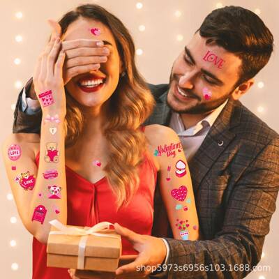UU002情人节爱心Valentine'sDay儿童节日派对卡通纹身贴纸