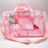 潮流透明pv旅行包防水大容量收纳袋户外旅行跑步包