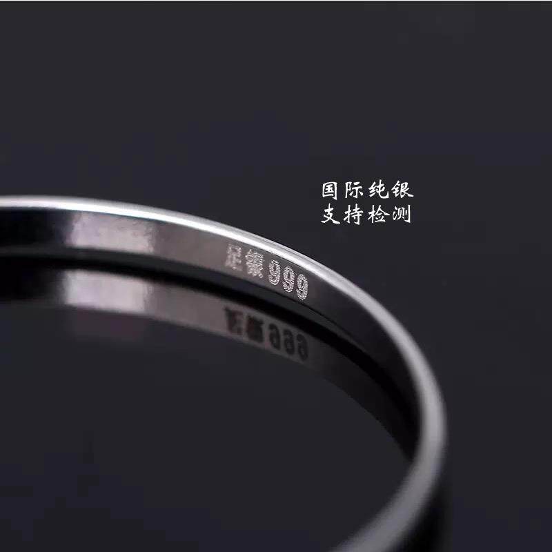 简约通体925纯银焊双圈吊坠双孔手链饰品配件不打孔水晶底托