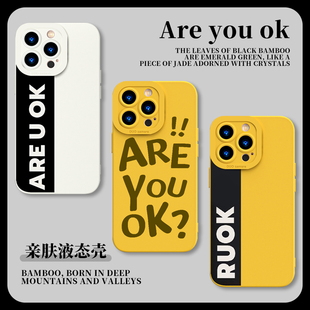 Are you ok手机壳苹果15iPhone14promax小米13表情包vivo/OPPO雷军areyouok红米12华为are u ok适用ruok套su7
