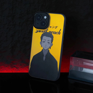 适用于苹果iphone15pro手机壳13promax个性12磨砂欧美潮牌11个性全包保护套14创意卡通三谷隆渐变镭射双层IMD