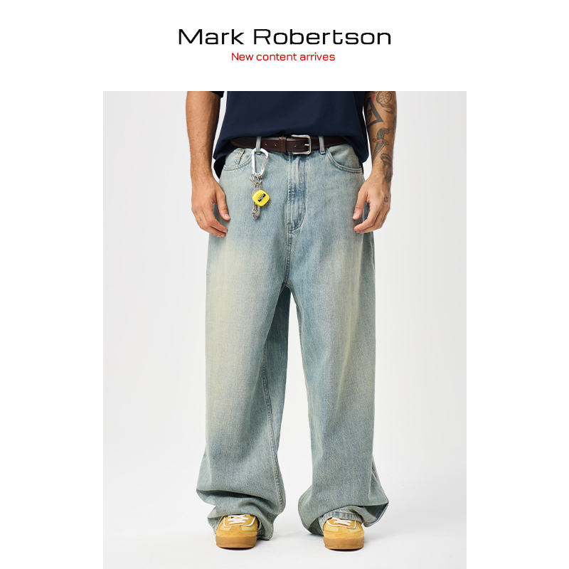 Mark Robertson牛仔裤男款洗水2025新款男装潮流水洗裤子男士长裤