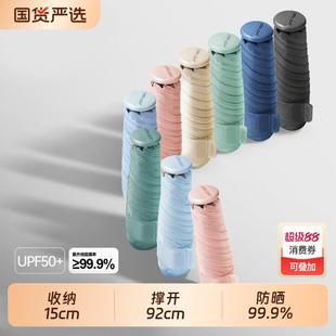 15cm轻五折伞黑胶迷你晴雨两用便携防晒伞 台湾贝诗