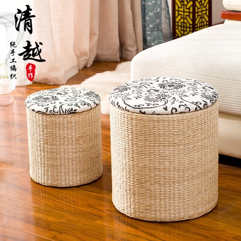 精选藤编草编收纳凳换鞋凳可坐人收纳箱凳子 长方形沙发收纳凳储,收纳整理,收纳凳,淘宝优惠券,粉丝福利购,淘宝优惠卷