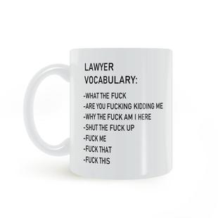 马克杯水杯陶瓷杯 词汇口头禅 LAWYER VOCABULARY律师