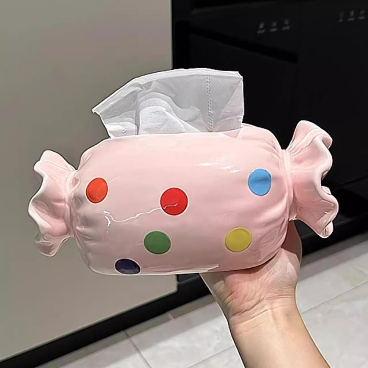 新家的100个快递｜糖果纸巾盒可爱抽纸盒客厅装饰桌面纸巾收纳盒