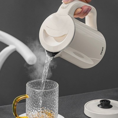 精选小型迷你便携烧水壶 CCKO旅行0.5L电热水壶304不锈钢内胆家用