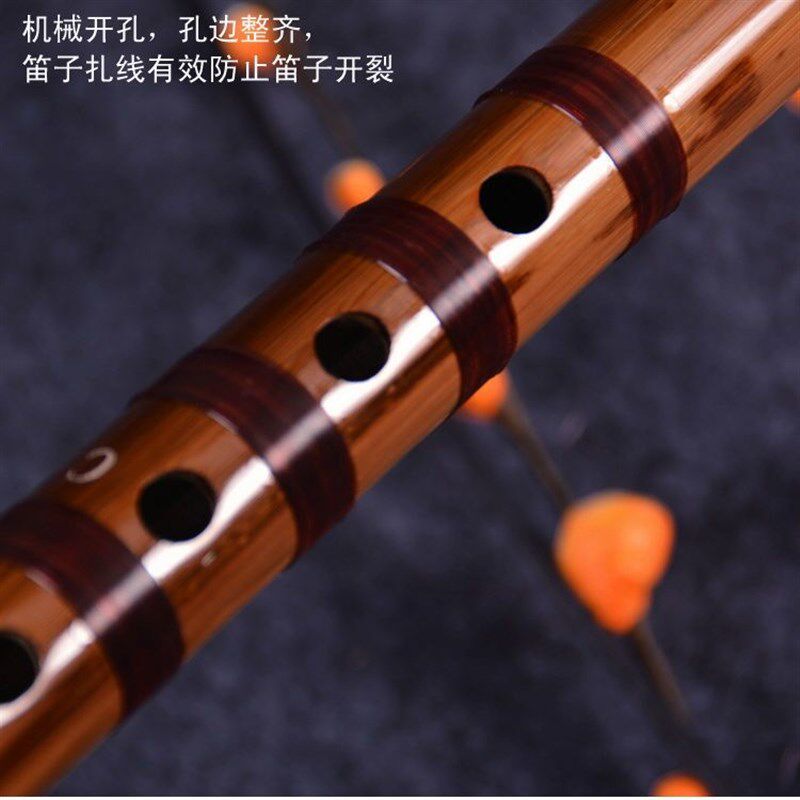 平均孔D调竹笛子乐器不定调昆曲专业演奏二人台枚笛横笛送配件