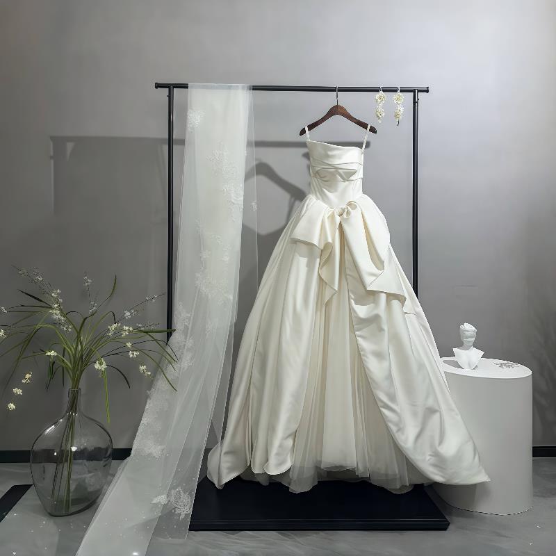 黑色带板婚纱店展示架挂婚纱架子落地礼服货架秀禾挂衣架头纱挂杆