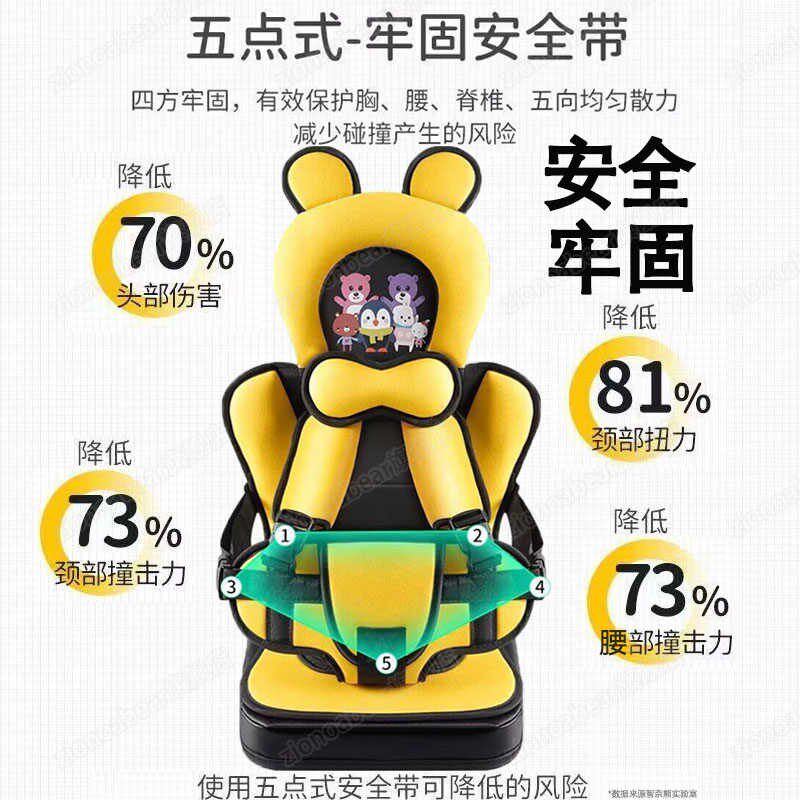 儿童后排坐垫套四季通用座椅宝宝汽车载固定带婴儿靠垫子通风前排