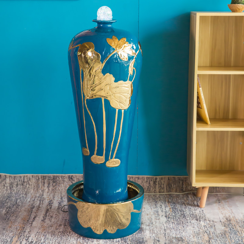 招财流水摆件创意家居玄关客厅桌面办公室循环水喷泉开业乔迁礼品 - 阳恒商贸出品