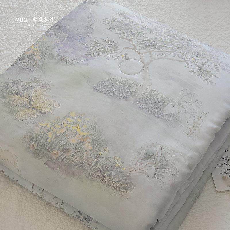 2025新款淡雅水墨树影 奥地利进口LF兰精天丝夏凉被可机洗空调被
