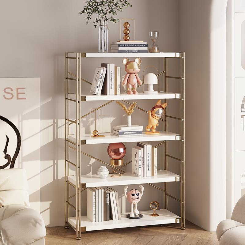 日式置物架落地多层客厅阳台储物架客厅书架书架厨房微波炉收纳架