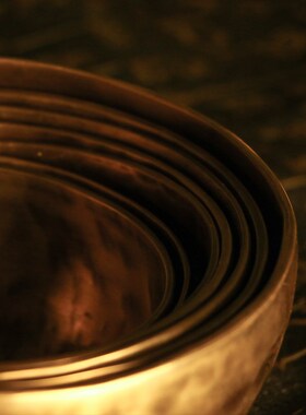 精选七音调套钵颂钵音钵尼泊尔手工佛音碗定制雕刻法海钵喜马拉雅