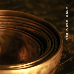 精选七音调套钵颂钵音钵尼泊尔手工佛音碗定制雕刻法海钵喜马拉雅