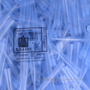 精选Brand普兰德移液器吸头滤芯吸嘴移液枪头20 200 1000ul 1 5 1