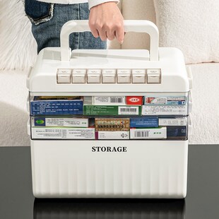 药箱收纳盒家庭装便携式一周七天分装大号容量急救常备一整套药盒