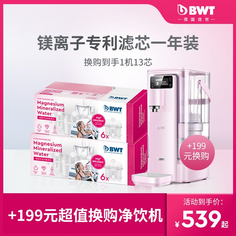 BWT滤芯通用德国净水壶滤水壶净水器过滤芯进口镁离子滤芯12只