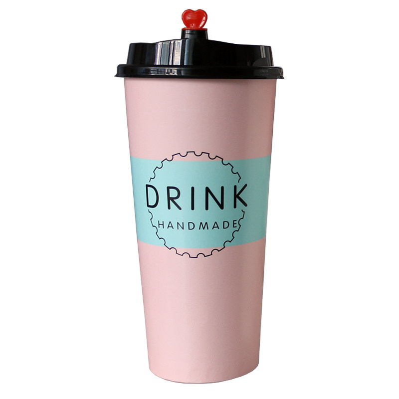 精选一次性咖啡杯奶茶纸杯商用 500/700ml热饮杯双淋膜加厚打包杯