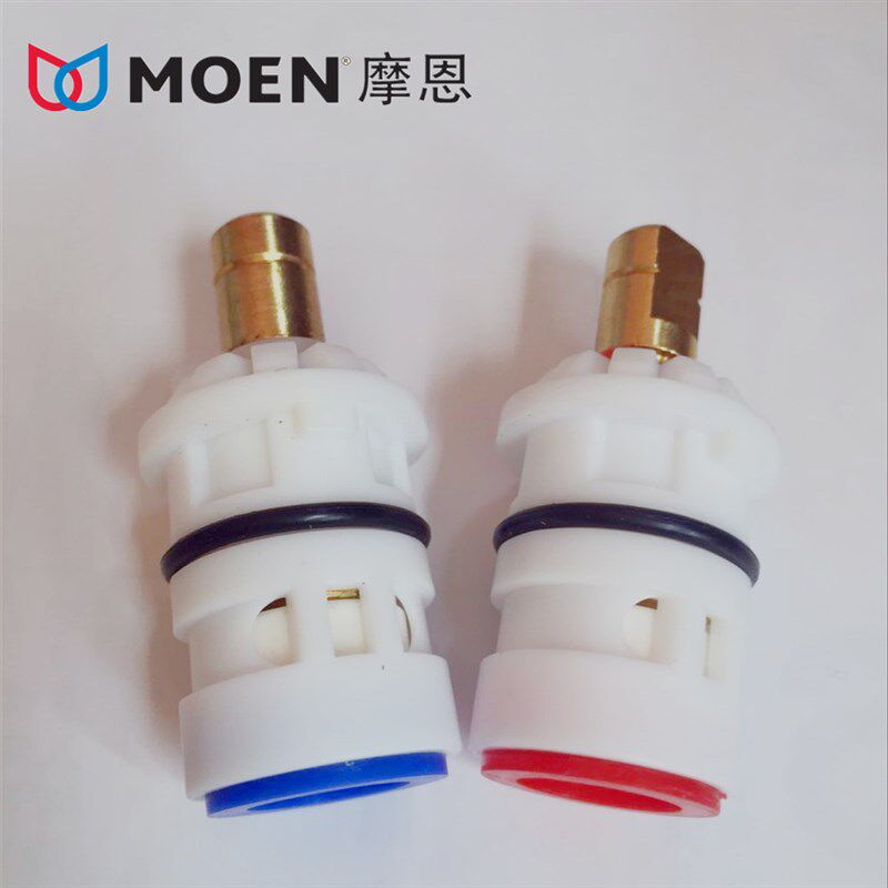 摩恩MOEN原装配件维修零件勒芒乐福玛双把手龙头原装陶瓷红蓝阀芯