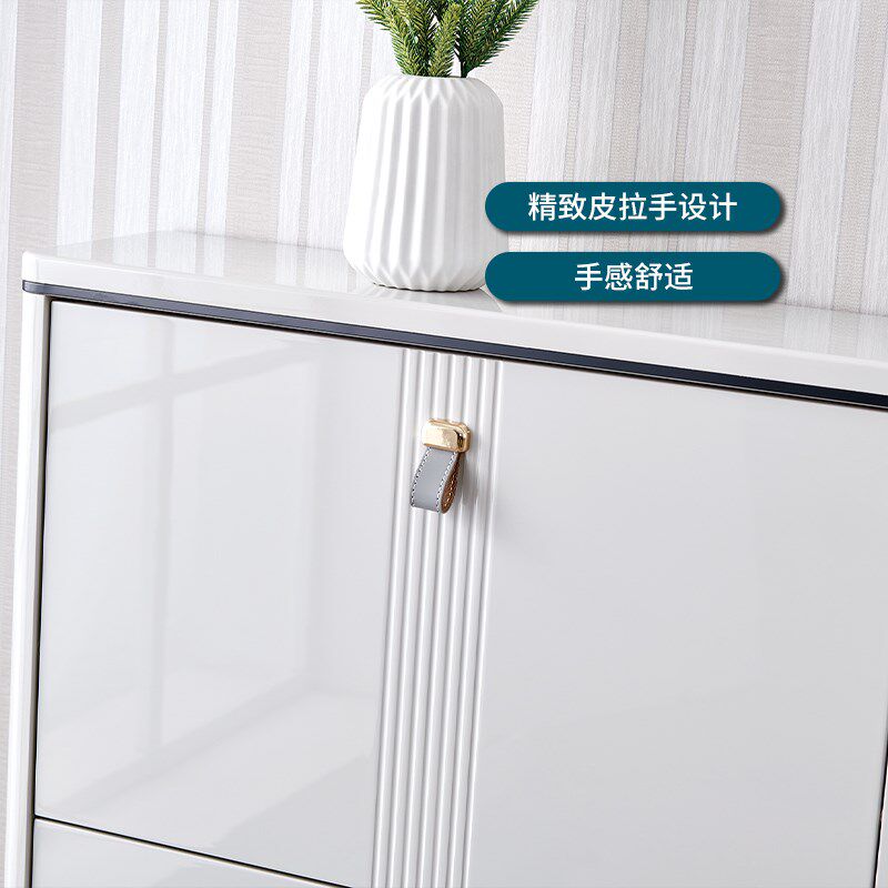 入户轻奢烤漆超薄翻斗鞋柜18cm窄家用门口简约现代24cm玄关柜薄款
