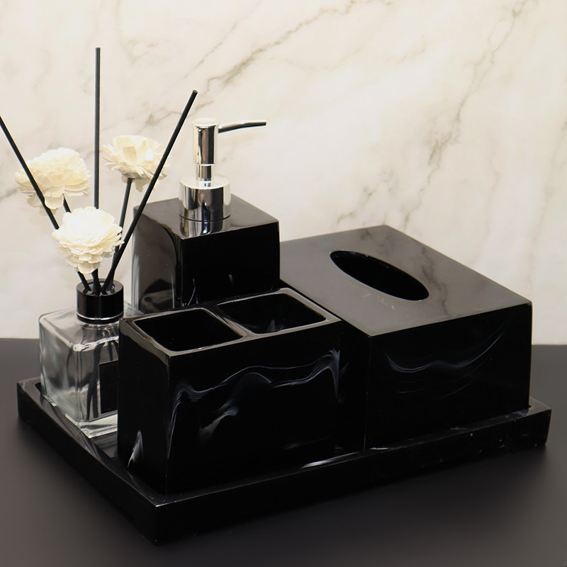 欧式木梳架卫生间洗手液瓶乳液瓶样板房卫浴洗漱套装浴.室用品套