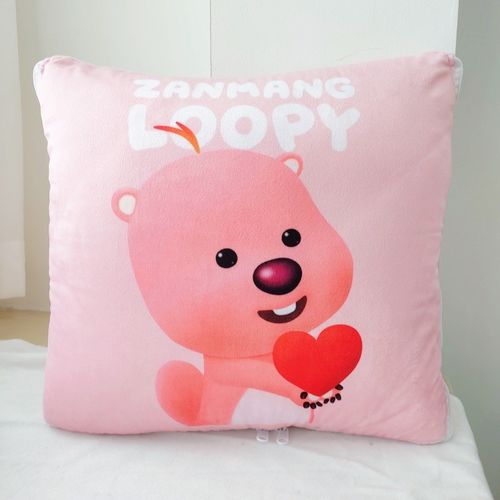 抱枕车用被子g两用露比儿童汽车后排睡觉枕头折叠靠枕被二合一车