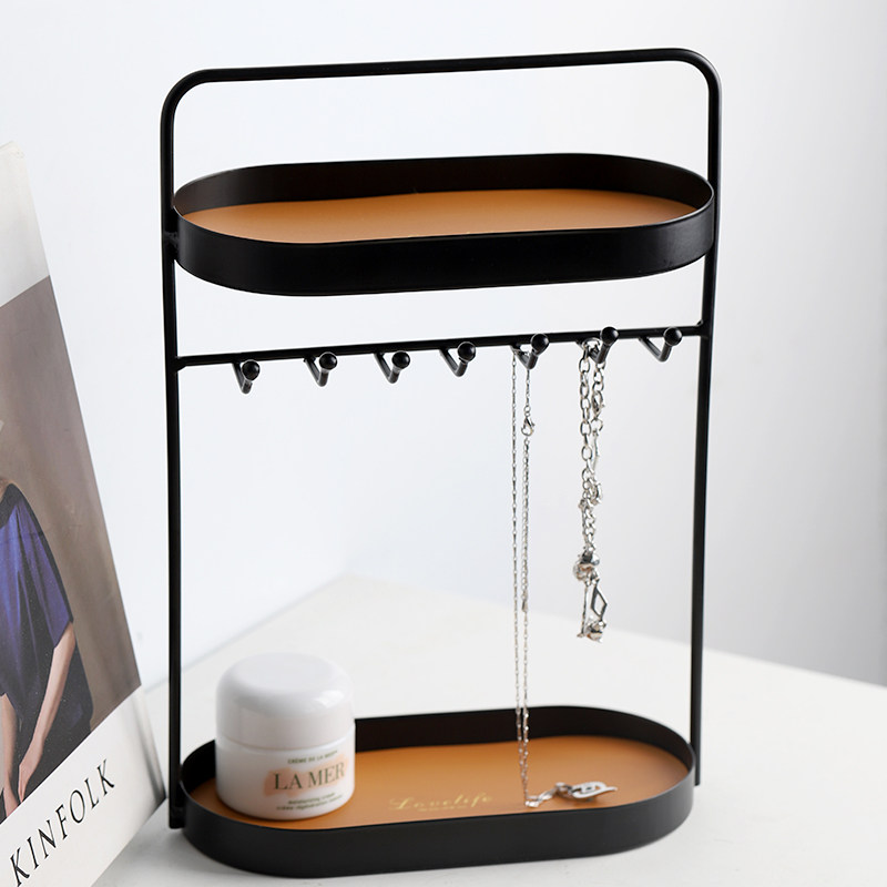 双层项链收纳盒桌面耳饰展示架挂首饰戒指挂架饰品收W拾耳环首饰,收纳整理,首饰架,淘宝优惠券,粉丝福利购,淘宝优惠卷