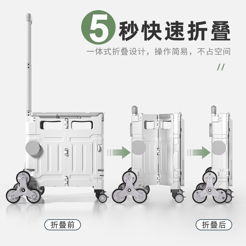 现货速发户外野营野餐小拉车烧烤小推车轻便超市便携购物车快递拖