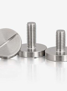 速发04不锈钢大平头螺栓一柱槽开槽圆字头螺丝大圆头螺钉GB82M4