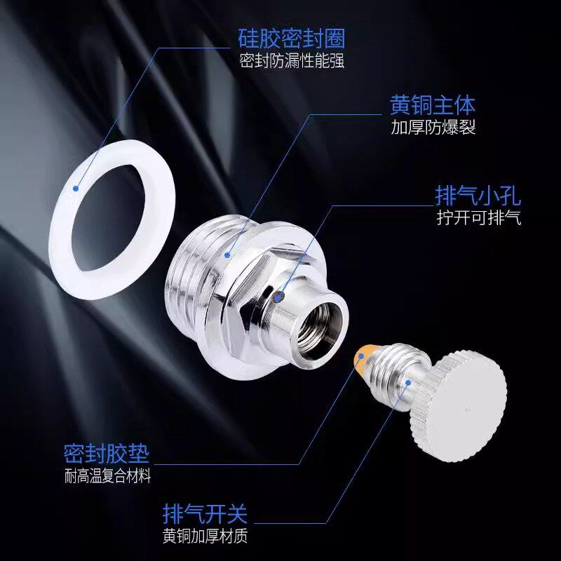 速发暖气片排气放门排水堵帽泄压阀丝堵四分跑风黄铜螺丝配件大全