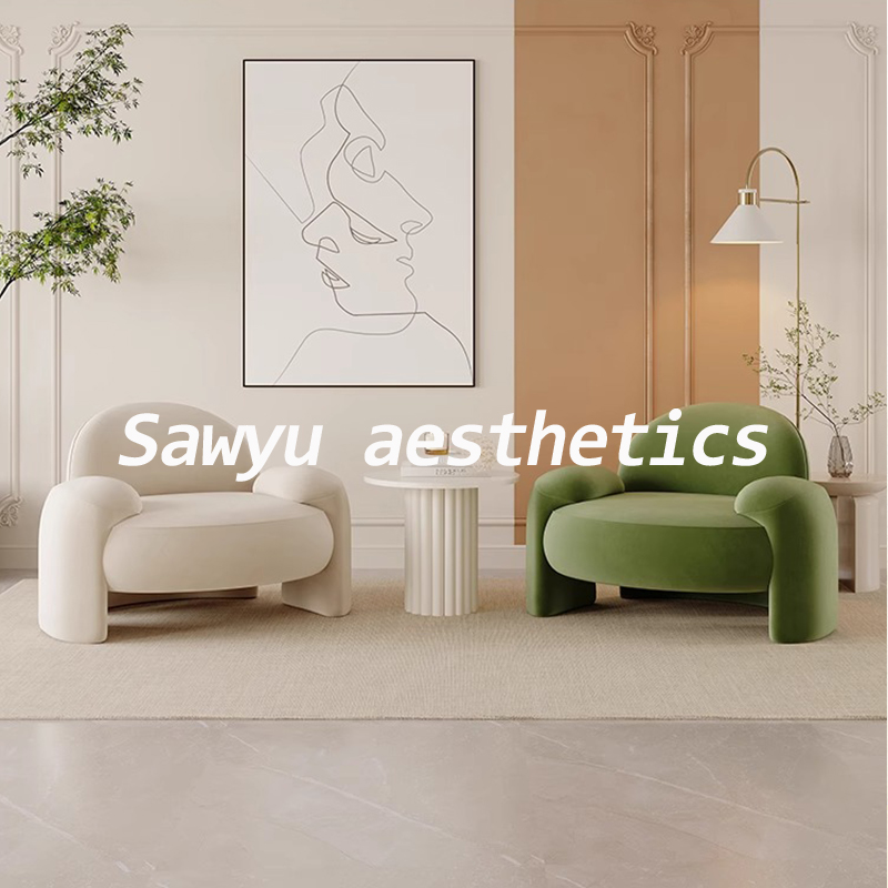 速发S休wyu单人a发椅设计师轻奢沙闲椅简约单椅院休息区