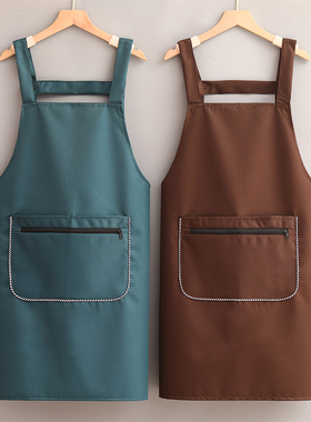 速发纯色围裙logo印字防水防围厨房时尚餐饮告广上班工作油腰男