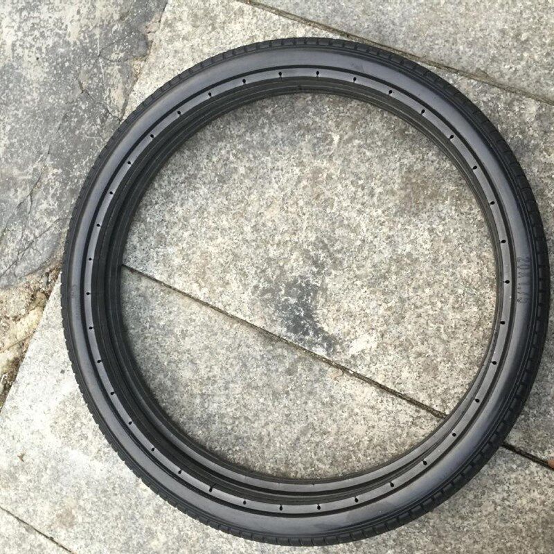 现货20x1.50折叠自q行车实心轮胎免充气内外胎不用打气单车轮胎20