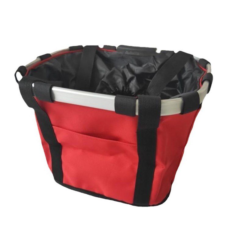 速发山地车自行菜篮子前车筐折叠车筐帆布折叠车车蓝布筐