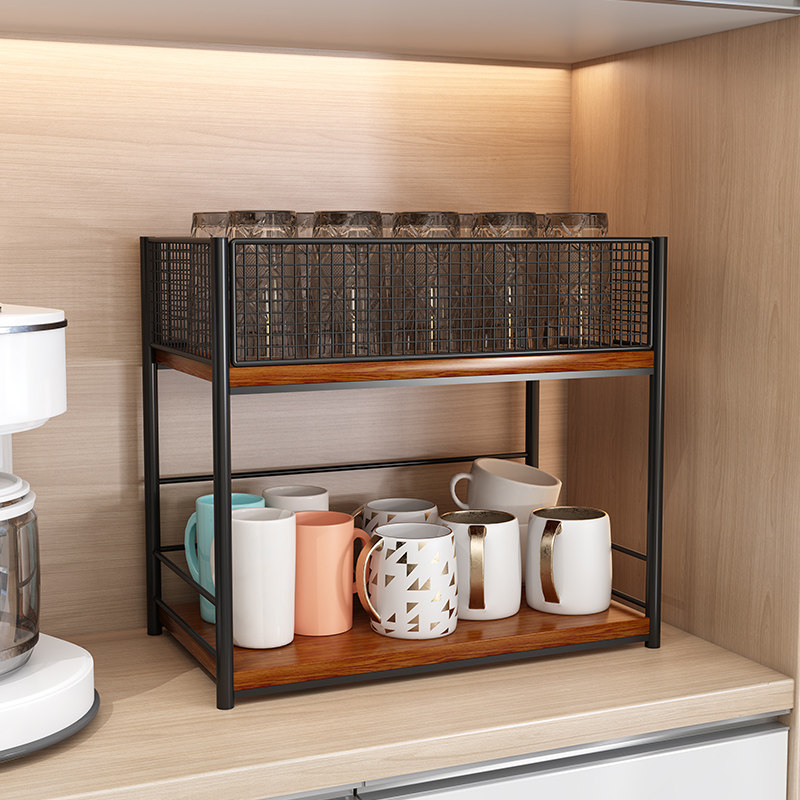 速发杯架餐子收纳置物架桌面水杯茶杯马克放咖啡架璃杯玻子杯桌置