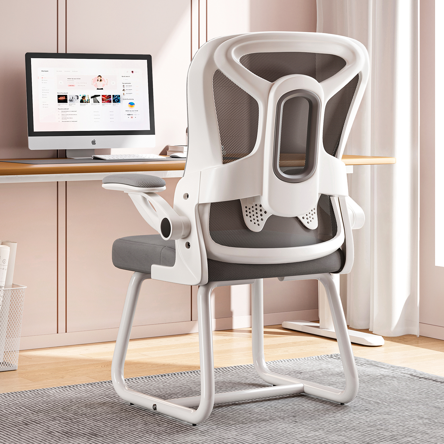 速发电脑椅子舒办久坐人体工学家用服公座椅宿学大学生舍习书桌靠