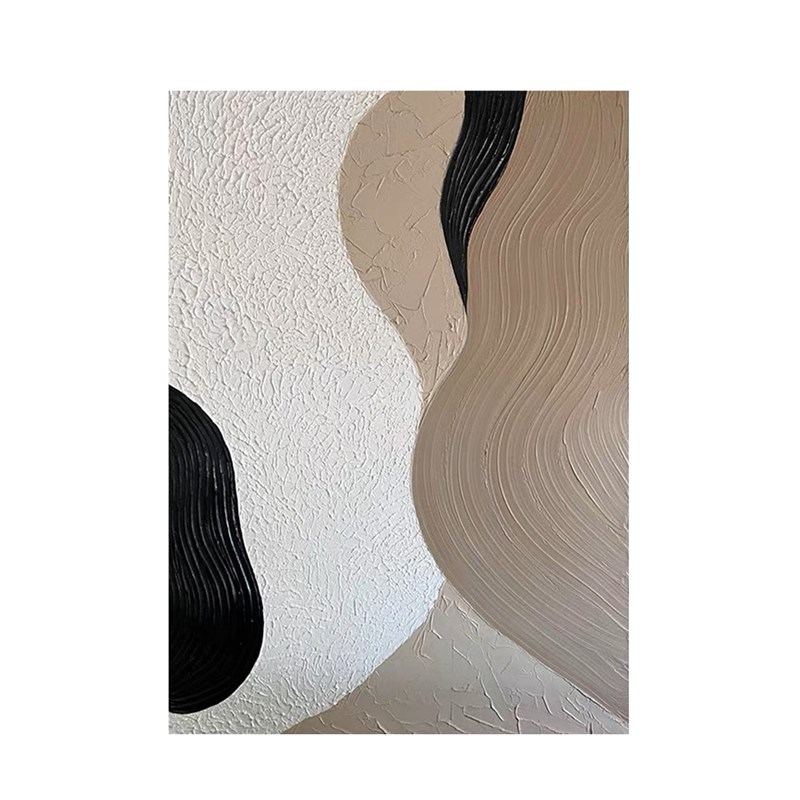 速发简约抽象纯手绘油画几何立体客厅框装饰画玄关走廊艺术挂画图片