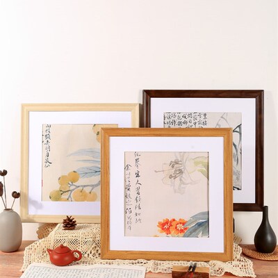 现货速发.ord simple woode pho fra sque p fras 相框
