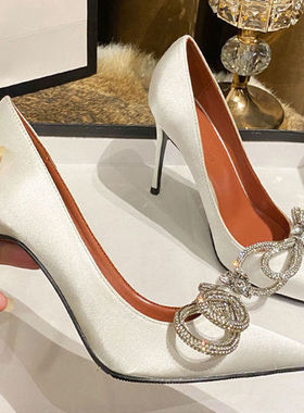 速发WH 2022xSWo  e y Pty ight ub Bow High Heel Shoe