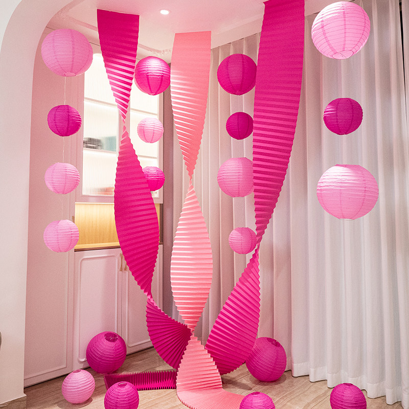 速发吊房布置套装男方方结婚新房卧室客厅装饰全婚套饰拉花婚礼房