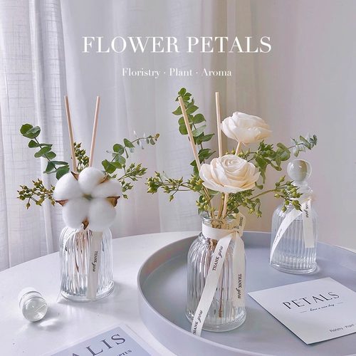 速发无火香薰家用室内干花栀摆花厕所卫生间扩香家居子件香氛精油