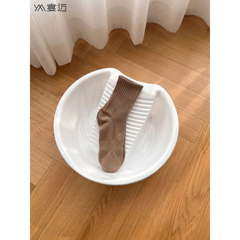 速发洗内搓盆家用迷你洗衣盆带裤板衣小脸盆内衣清洗加厚塑料素色