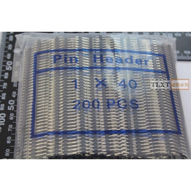 速发新款200条整包单排排针间距2.54MM1*40P单排插针铜针/普通两